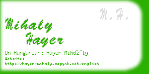 mihaly hayer business card